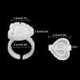 thumbnail image 2 of 100 Pcs Gobelets de Colle Intelligents Support de Colle pour Cils Anneau Gobelet, Gobelets de Colle Jetables Anneaux de Colle pour Cils Gobelets Éventail Fleur pour Extensions de Cils (Blanc), 2 of 6