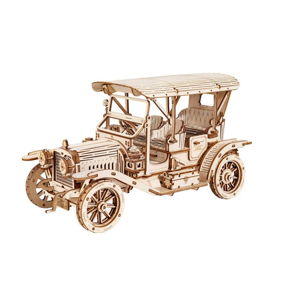 ROKR 296Pcs 3D Puzzle Vintage Car 1:15 Scale Exquisite Wood Craft Kit Gift for Adults Desk Toys Gift for Boys/Girls