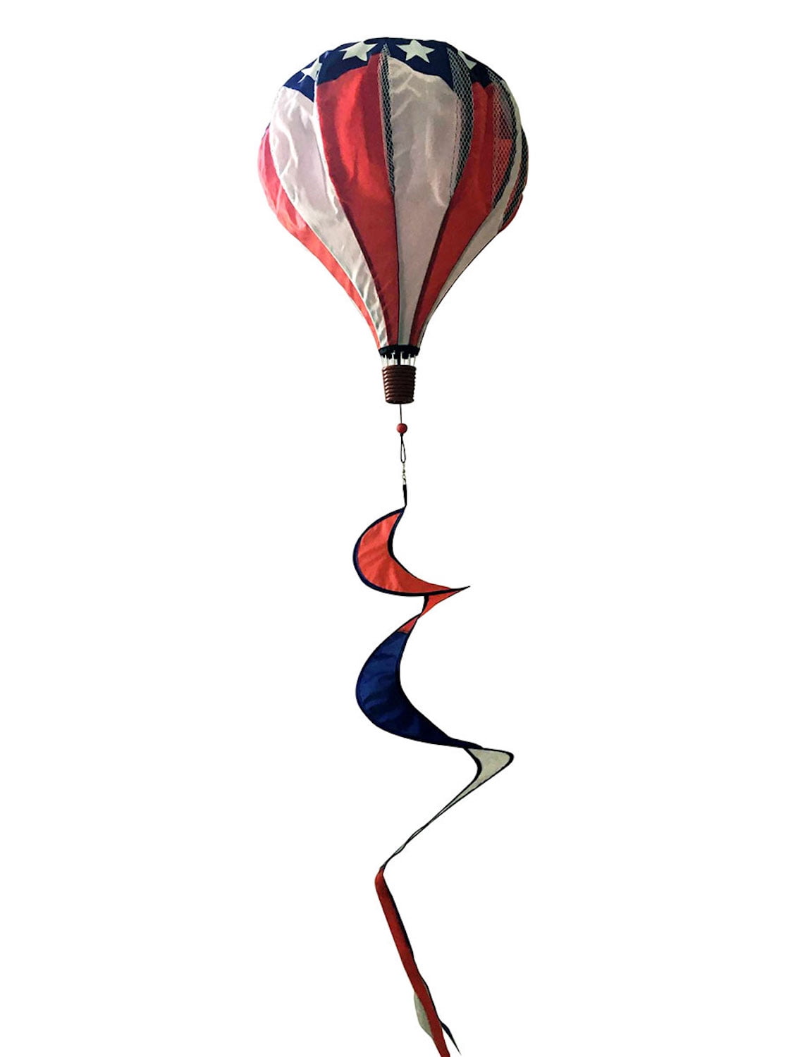 Patriotic Deluxe Hot Air Balloon Wind Twister Everyday 54"L Briarwood