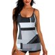 thumbnail image 1 of Trajes de baño para mujer Trajes de baño de dos piezas Camisetas sin mangas con estampado floral con pantalones cortos Trajes de baño con control de barriga OAVQHLG3B Store lin121212, 1 of 4