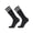 Black, variant on Men Women Two Striped Mid Calf Athletic Sports Socks Breathable Polyester Socks for Football Basketball Cycling Training Daily Wear,1 Pair,Black