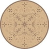 Dynamic Rugs Piazza Vente Round Indoor/Outdoor Area Rug - Natural/Brown