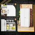 thumbnail image 5 of CONCETTA Metal Storage Cabinet with Lock, Adjustable Shelves & Pegboard, Tall Storage Cabinet for Garage, Home or Office，White, 5 of 5