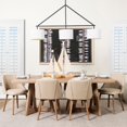 thumbnail image 5 of Mercana Ronald I Cream Fabric Wrap Brown Wooden Base Dining Chair (Set of 2), 5 of 5
