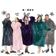 thumbnail image 3 of Manta con capucha con mangas y capucha para mujer, manta con capucha para mujer, manta de franela súper suave y cálida con mangas, manta con capucha de gran tamaño como regalo para hombres, 3 of 5