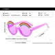 thumbnail image 5 of Gafas de sol para niños, unisex, de goma, polarizadas, lindas, arcoíris, para bebés, niñas, niños, con estuche para gafas para niños (púrpura Feliz Sencillez, 5 of 5