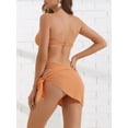 thumbnail image 3 of DARING DIVA Women's Ribbed O Ring Bandeau Bikini Sets X-Large Orange, 3 of 6