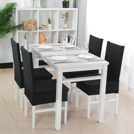 Best Ing Elastic Polyester Dining Room Chair Covers Set Of 4 Solid Color Accuweather Best Ing Elastic Polyester Dining, Dining Room Chair Covers Set Of 4