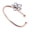 thumbnail image 1 of Fiudx Aro para La Nariz, Elegante Aro de Flor de Cristal, Delicado Pasador de Plata, Elegante Accesorio para Piercing, Regalo para Mujeres y Niñas, Perfecto para Uso Diario, Diseño Artesanal., 1 of 2
