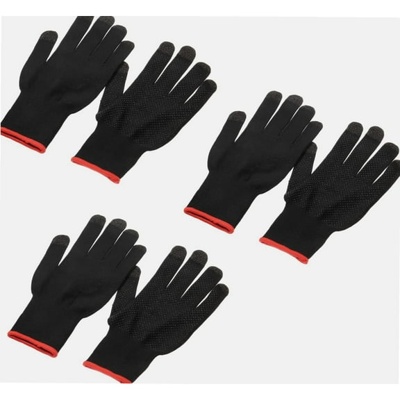 Game Gloves Finger Gaming Glove Breathable Anti Sweat Touch Mobile Game Controller Glove Black/Red for Mobile Gaming, 3 Set