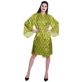 thumbnail image 2 of Moomaya Printed Womens Kimono Sleeve Robes Satin Silk Getting Ready Bridal Robe Coverup, 2 of 7