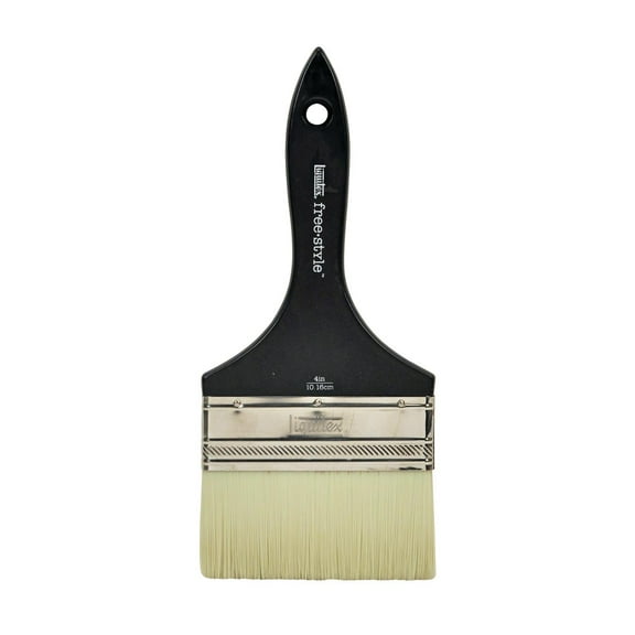 Liquitex Freestyle Large Scale Brush, Short Handle, Broad Flat/Varnish, 4"