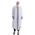 thumbnail image 4 of Women's Plus Size Abaya Maxi Dress Long Sleeve Batwing Sleeve Sequin Tassel Trim Loose Fit Caftan Robe Islamic Prayer Dress Elegant Evening Party Wedding Guest, 4 of 8