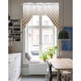 thumbnail image 4 of Brown Ombre Stripe Swag Valances for Windows, Small Curtains Drapes, Modern Abstract Art Gradient Striped Kitchen Window Curtains Over Sink Window Treatment Valance for Bedroom/Bathroom 56"x36", 4 of 5