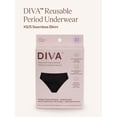 thumbnail image 2 of DivaCup - DIVA Reusable Period Underwear - Black Bikini XS-S, 2 of 7