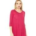 thumbnail image 4 of Women's Relexed Fit 3/4 Sleeve Round Neck A-Line Long Dress, 4 of 4