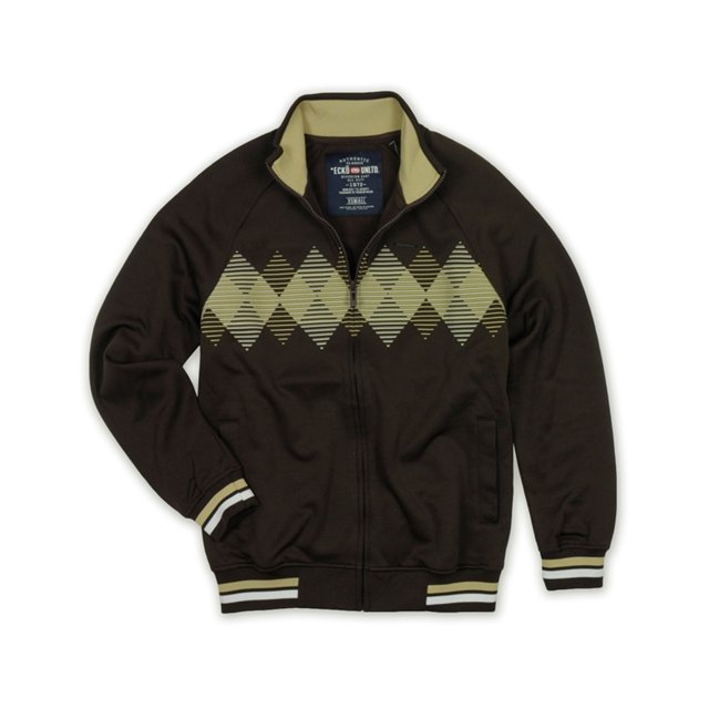 Chaqueta deportiva Ecko Unltd. Argyle con Cremallera completa para hombre marrón pequeña