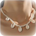thumbnail image 1 of HSHDLDF Collier Coquillage Puka pour Femmes Hommes Collier Surfeur Coquillage Cordon Collier Collier Ras du Cou Perles Colorées Collier Ajustable Été Boho Hawaii Boucle Perle Collier Bijoux Coquillage Naturel, 1 of 6