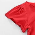 thumbnail image 6 of OSOLU Girls T-Shirts Soft Summer Short Sleeve Tee Shirt Casual Crew Neck Comfortable Everyday Basic Tops Casual Holiday Tees, 6 of 7