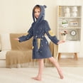 thumbnail image 4 of FORMRS Niños Bathrobe Unisex Hooded Robe Soft Plush Pajamas Sleepwear, Size 7-9T, Orange Cat Planet, 4 of 7