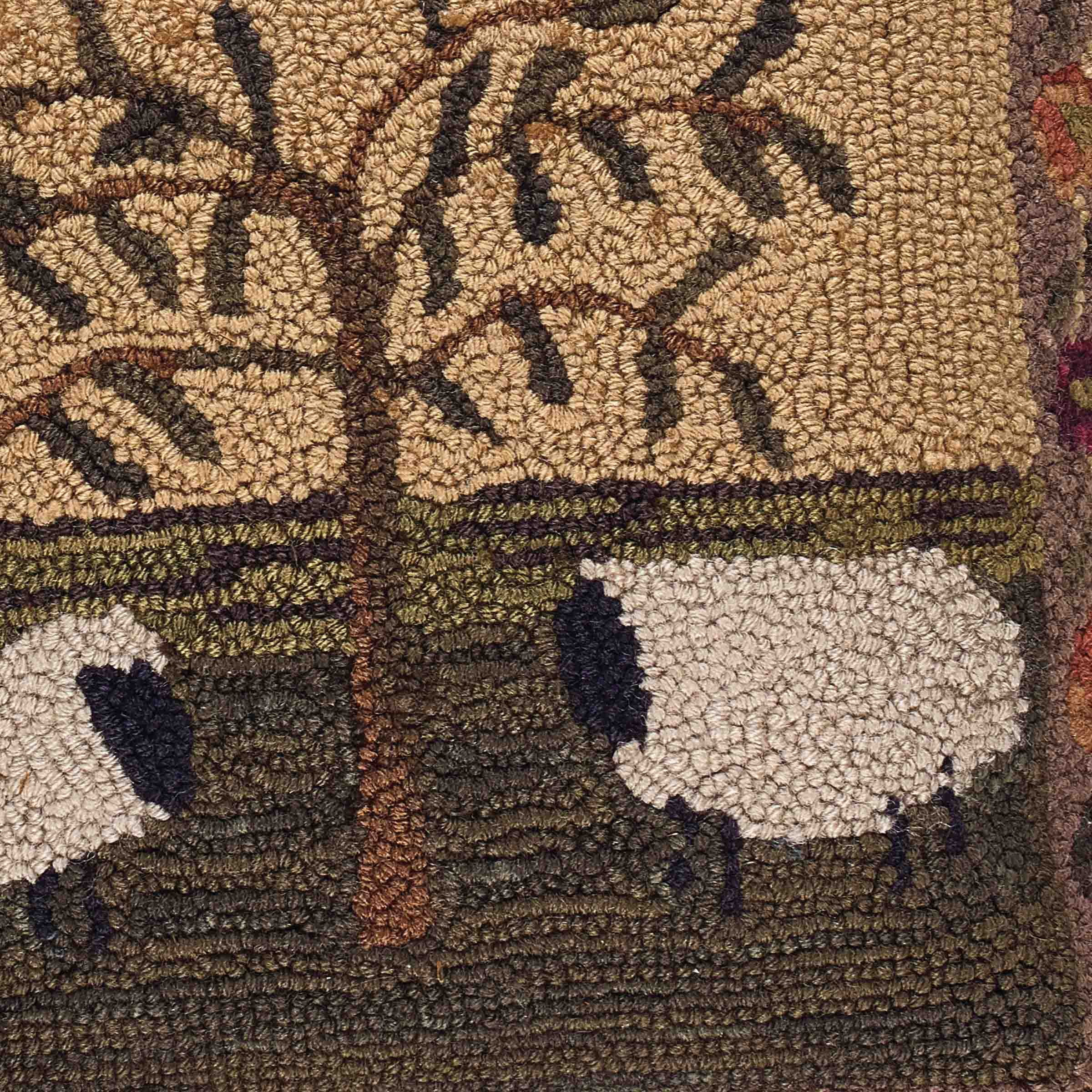 Park Designs Willow & Sheep hooked 18 Pillow Cover