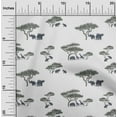 thumbnail image 1 of oneOone Cotton Cambric Fabric Tree & Animals Ikat Fabric Prints By Yard 56 Inch Wide, 1 of 4