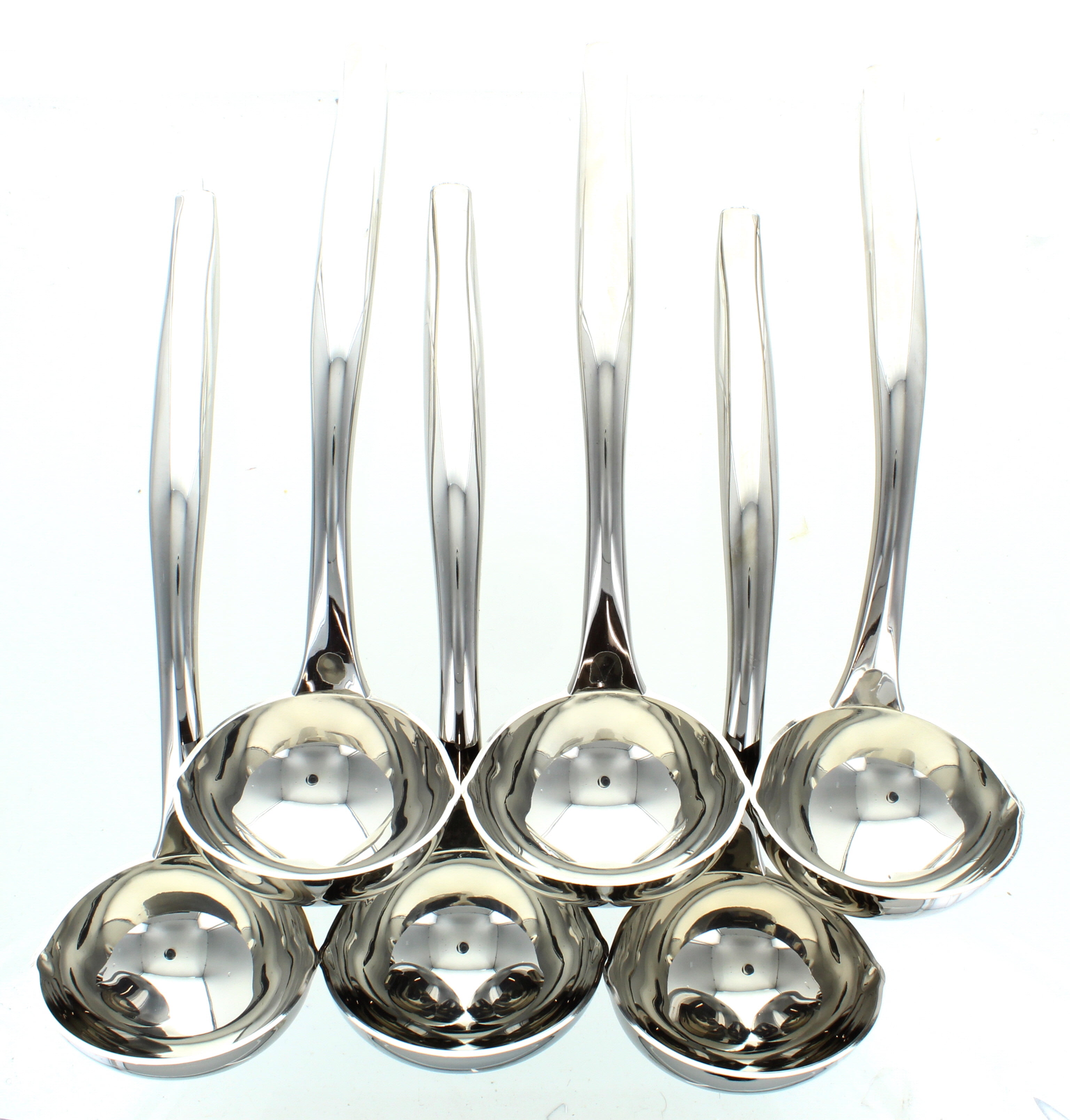Mozaik Silver Look Serving Ladles Premium Heavy Weight Plastic Party