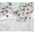 thumbnail image 2 of S4Sassy Green Floral & Kingfisher Bird Decorative Waterproof Printed Shower Curtain Roller Hooks Drapes-60 x 84 Inch, 2 of 6