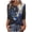 #211-Blue, variant on Craaazy Women's Boho Print Loose Casual Round Neck 3/4 Sleeve T-Shirt Gifts