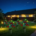 thumbnail image 3 of Solar Christmas Tree Lights Outdoor Decorations, Waterproof Solar Powered Prelit Tree with Multicolor LED & Flashing Modes - Holiday Stakes for Garden Yard Patio Pathway Lawn Cemetery Grave Decor, 3 of 3