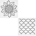 thumbnail image 6 of Plastic 2Pcs Acrylic Quilting Templates Acrylic Stencil Template Durable Acrylic Stencil DIY Tool for Friends DIY Home Studio Flower, 6 of 6
