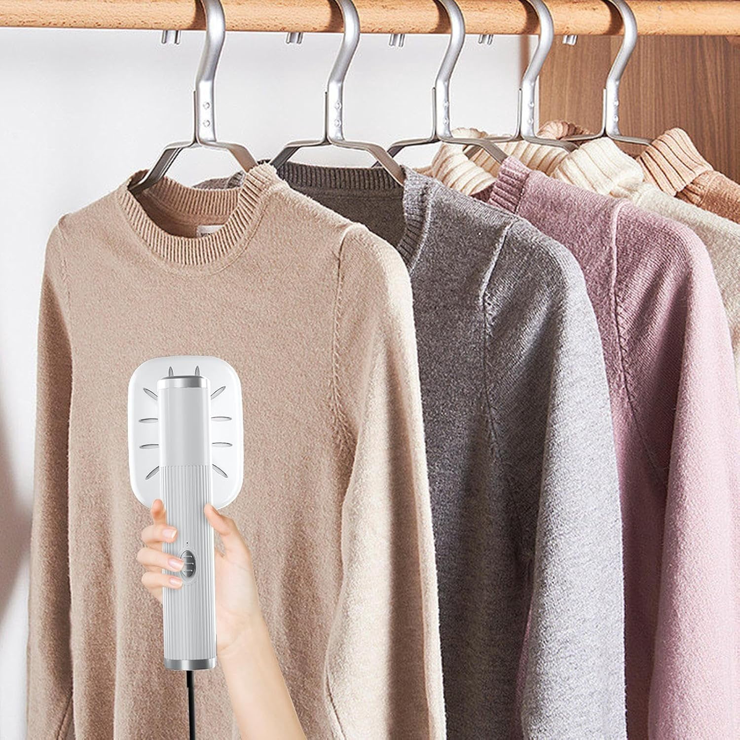 Clothes Steamer,Hand Held 2-in-1 Wet and Dry Steamer Ironing Machine 0.7 Oz Capacity, Portable Fabric Mini Travel for Wool, Silk, Poly