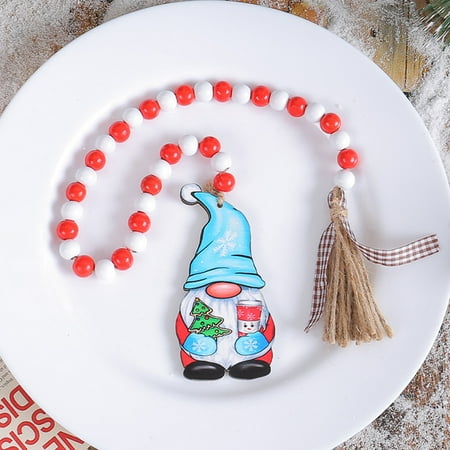 

Christmas Bead Wreath Wooden Party Fireplace Ornaments (Bead String Snowflak)