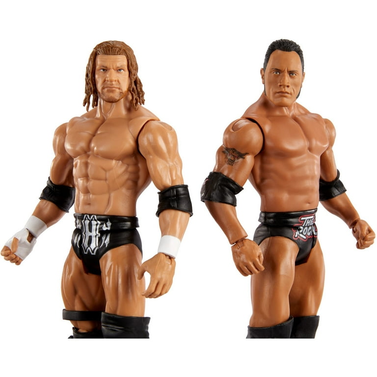 WWE The Rock Vs Triple H Championship Showdown 2-Pack Action