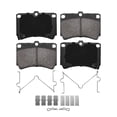 thumbnail image 3 of Detroit Axle - Front Ceramic Brake Pads w/Hardware & Cleaner, Fluid for Ford Aspire, Escort/ Kia Rio/ Mazda 323/ Protege - See Fitment Fits select: 1991-1993 FORD ESCORT LX, 3 of 8