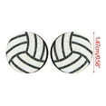 thumbnail image 3 of Valentine's Day Gifts for Woman Sports Baseball Earrings, Football, Volleyball, Basketball, Wooden Earrings, A Pair Of Fashionable Sports Accessories Black,White, 3 of 5
