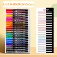 thumbnail image 2 of Juego de rotuladores de contorno de doble línea, rotuladores mágicos de Color metálico para arte, pintura, escritura, suministros escolares, 8/12/24 colores, 2 of 4