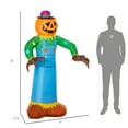 thumbnail image 6 of Outsunny 6' Cute Halloween Inflatables Outdoor Decorations Pumpkin Scarecrow, Blow-Up LED Yard Decor Indoor Outdoor for Garden, Lawn, Party, Holiday, 6 of 7