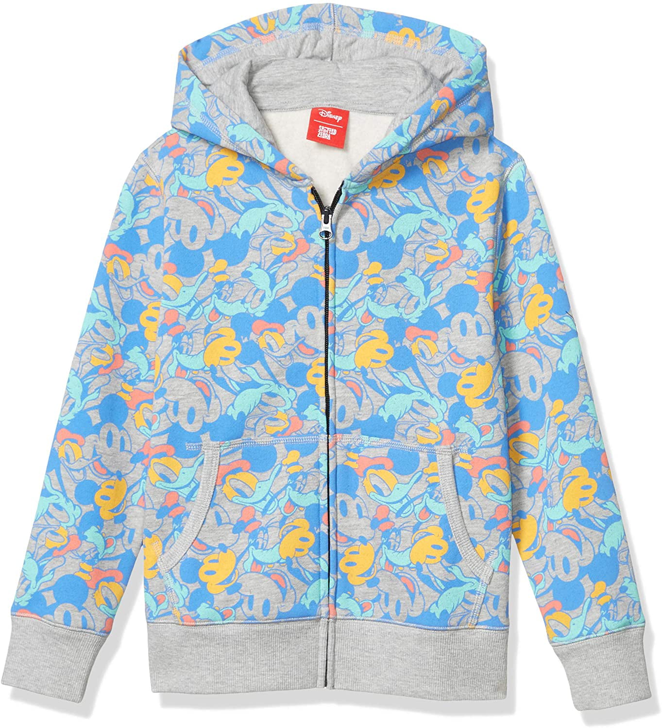 Boys Disney Star Wars Marvel Fleece Zip up Hoodie Sweatshirts Mickey Jumble  Medium - Walmart.com