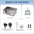 thumbnail image 6 of Large Rabbit Litter Box Stainless Steel Bunny Litter Box Sifting, Non-Chewable, Easy to Clean & Odor Control 17.2 x 13.4 x 5.9 inch, 6 of 9