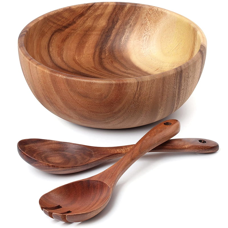 Wooden Bowl And Spoon Set Wood Snack, How Much Are Wooden Bowls Worth Money