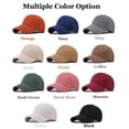 thumbnail image 4 of TOPTIE 6 Panel Baseball Cap Faux Suede Adjustable Unisex Curved Bill Sturectured Hat-Black, 4 of 8