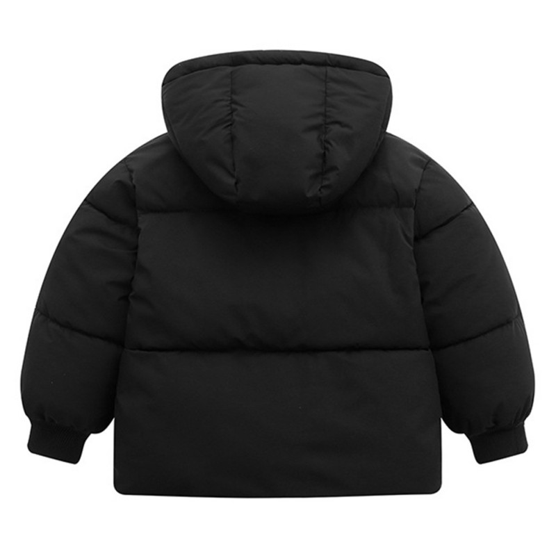 Boys Girls Hooded Down Jacket Winter Warm Fleece Coat Windproof Zipper Puffer Outerwear 18M-6T - image 2 of 4