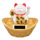 thumbnail image 1 of Adorno de Gato de la Suerte Con Energía Solar, Gato de la Fortuna con Brazo Agitado para Buena Suerte y Fortuna, Deteca de Luz, Oficina, Hogar, Salpicadero de, 1 of 7