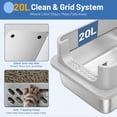 thumbnail image 5 of 2 Pack XL Stainless Steel Cat Litter Box with Lid and High Sides, 24" L x 16" W x 12" H Extra Large Metal Cat Litter Boxes for Big Cats, Leak-Proof, Non-Stick, Odor-Resistant, 5 of 8