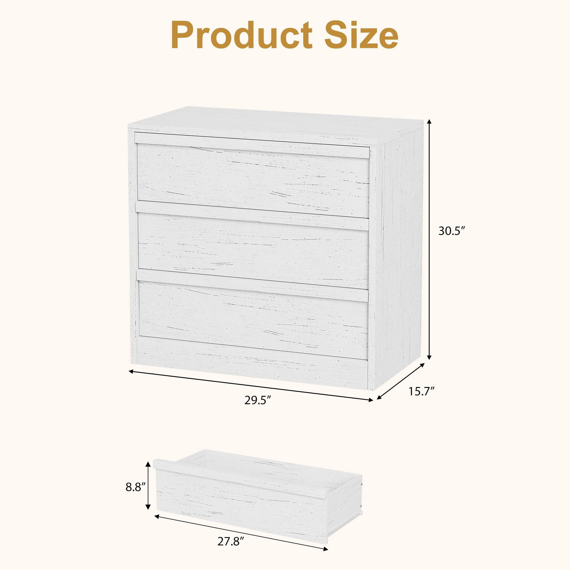 Modern 4-Drawer Dresser for Bedroom - Spacious Storage Cabinet - Versatile bedside table or Bedside Table for Living Room, Nursery, Entryway