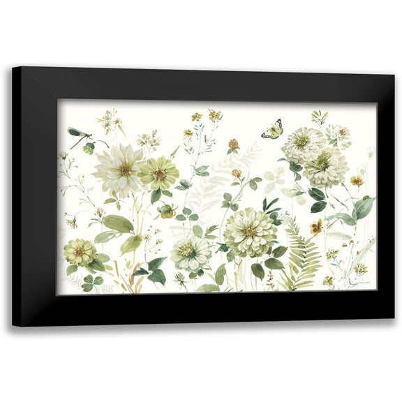 Audit, Lisa 14x11 Black Modern Framed Museum Art Print Titled - Green Fields I