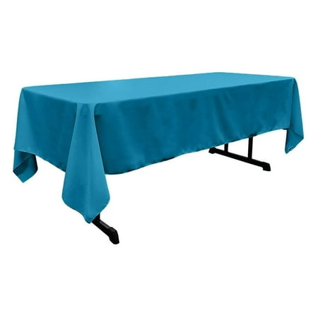 

Werqueid Fabric & Foam Inc 60 Wide x 120 Long Rectangular Polyester Poplin Tablecloth. (Turquoise)