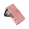 thumbnail image 4 of Allytech Samsung Galaxy S23 FE Wallet Case with Zipper Pocket, Luxury PU Leather Flip Cover with Card Slots & Wrist Strap, Shockproof Kickstand Magnetic Buckle Protective Case for Women Men, Rosegold, 4 of 15
