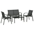 thumbnail image 1 of Outsunny 4-Piece Patio Furniture Set Garden Conversation Set with Loveseat, Single Chairs and Coffee Table for Backyard Poolside Balcony, 1 of 9